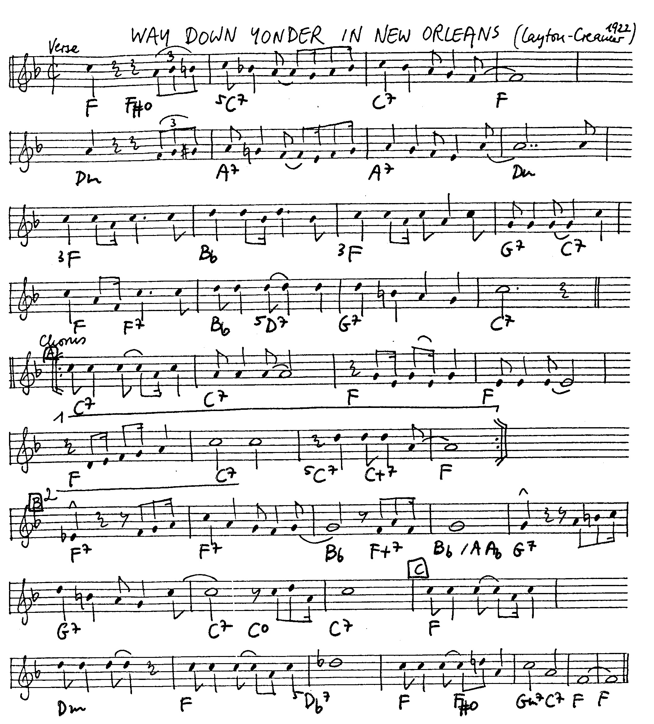 way down yonder in new orleans leadsheet – book us for your next 20s or gatsby event